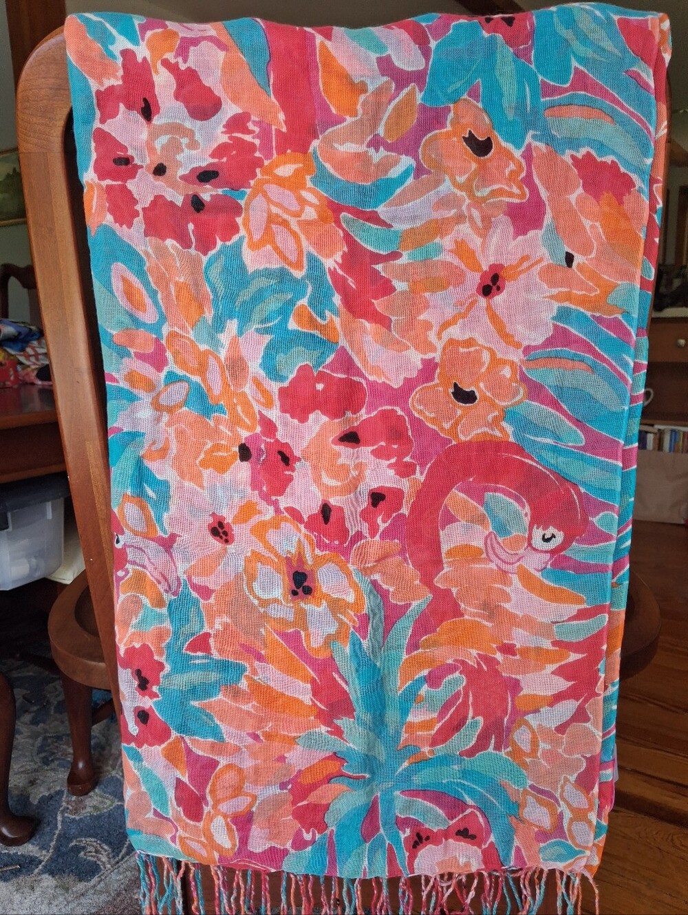 Lilly Pulitzer "Lulu" Murfee Scarf Silk/cashmere EUC